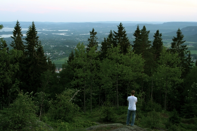 Overlooking the outskirts of Oslo, Norway