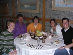 [ Dinner at The Tillerman: Me, Dad, Colin, Kathryn and Scott ]