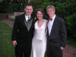 Standing with my cousins, Jon and Melanie Suttles at Melanie's Wedding.